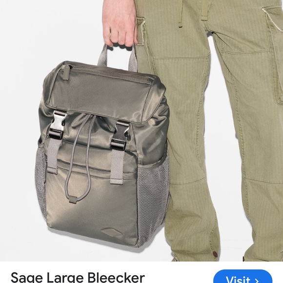 MZ Wallace Large Olive Bleeker Rucksack Backpack EUC Super Cool Versatile Bag!😎 - Picture 2 of 13